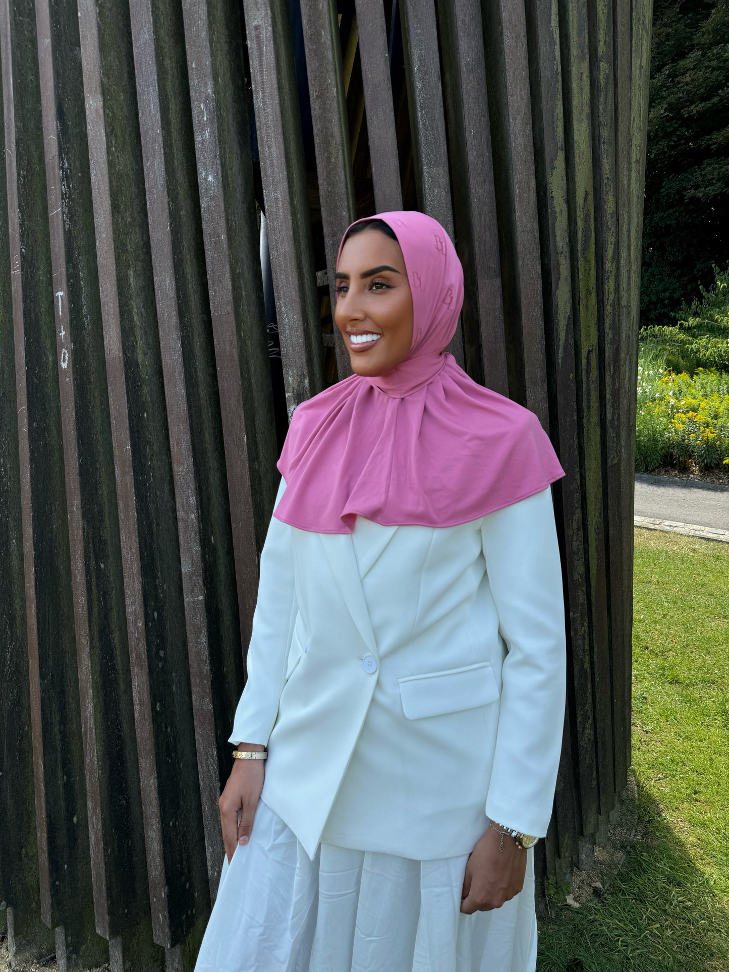Bonnet rose en flock