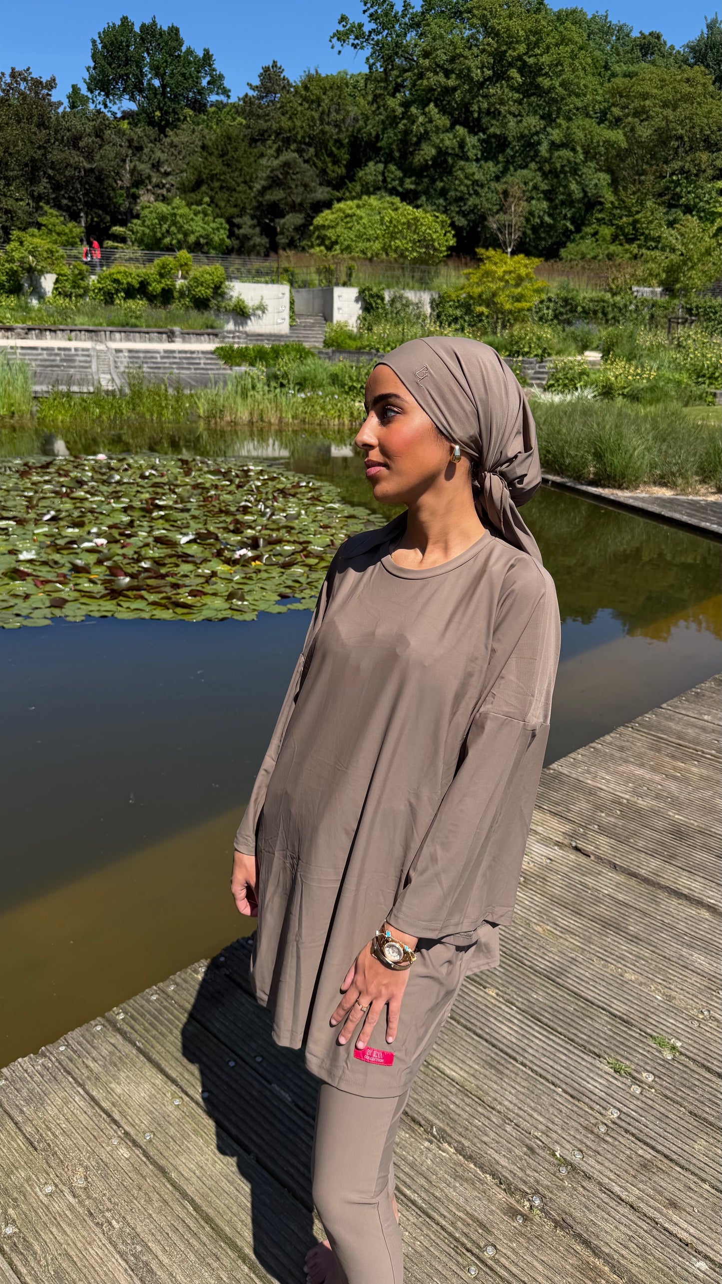 burkini (2 pièces) taupe