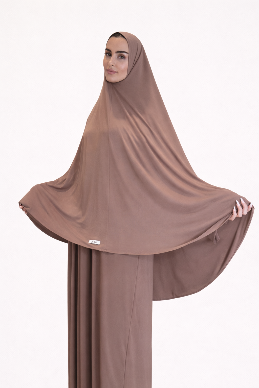 set de khimar taupe rosé
