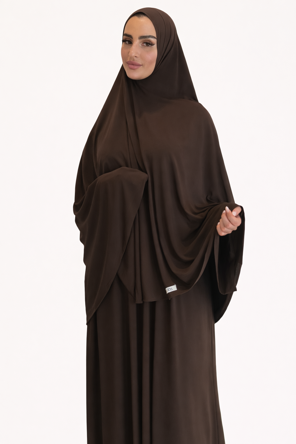 set de khimar brun chocolat