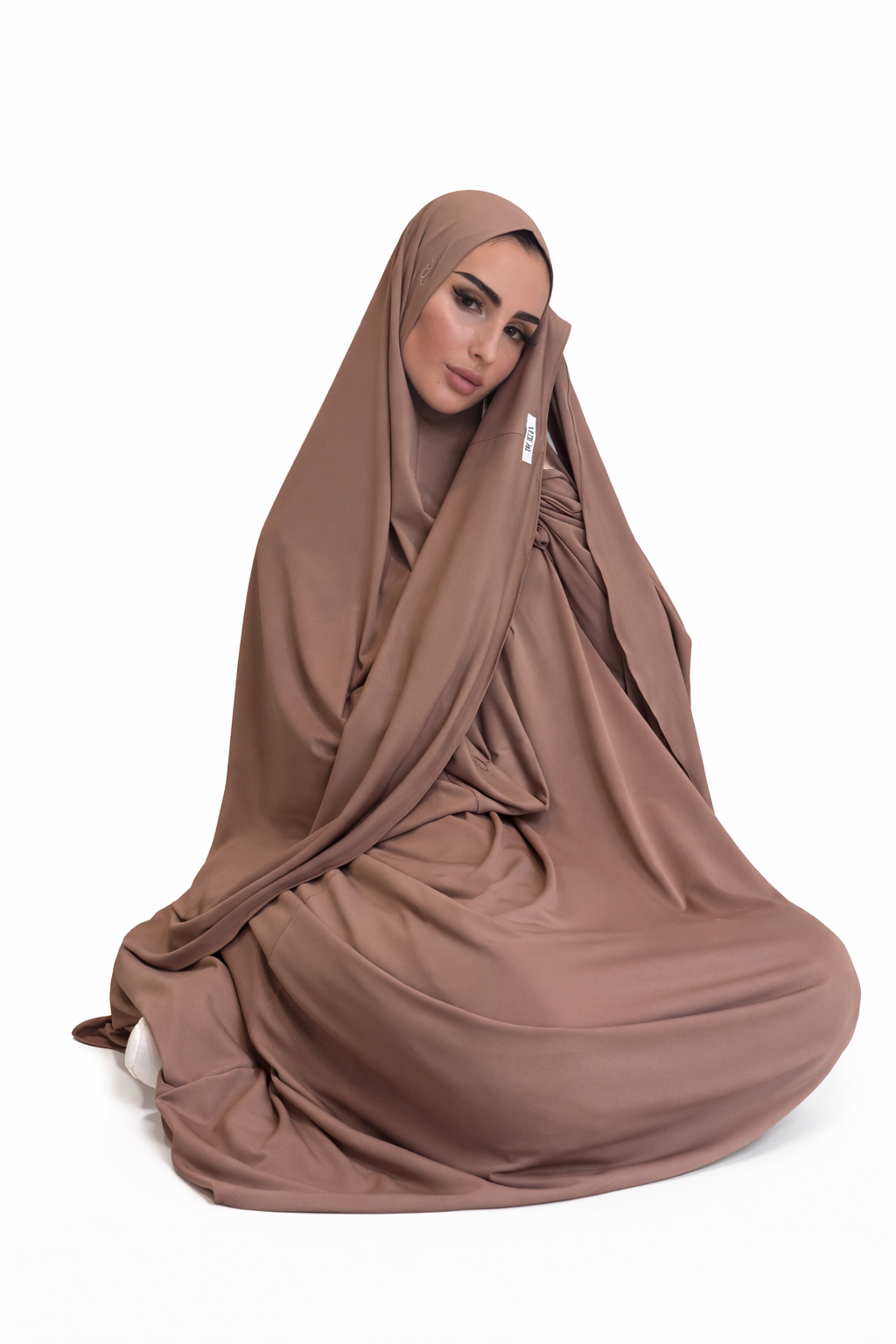 set de khimar taupe rosé
