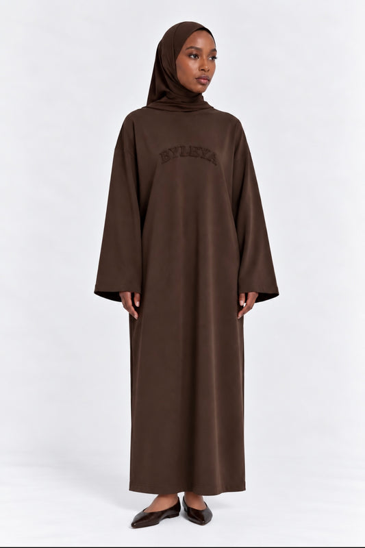 robe en jersey Modal Brun