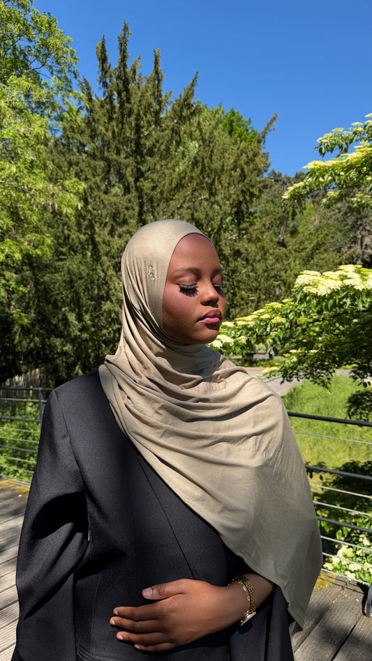hijab a enfiler vert kaki