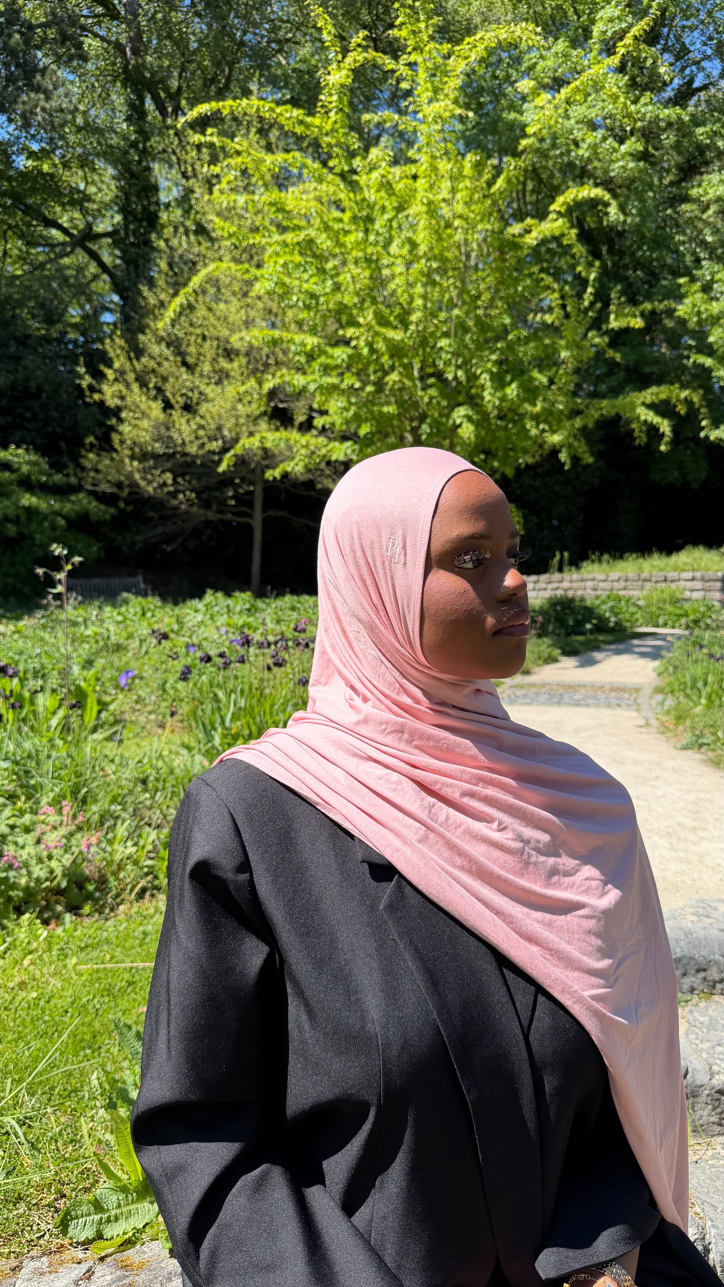hijab a enfiler rose