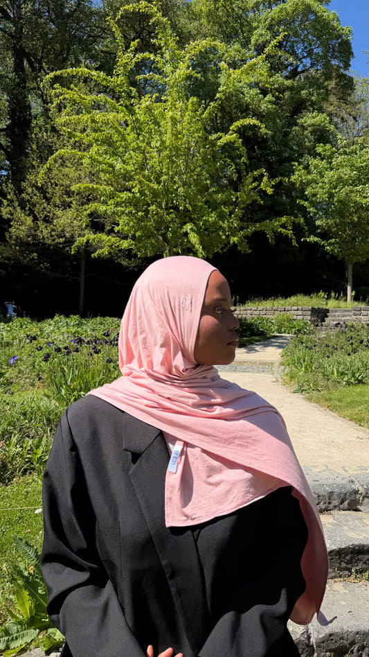 hijab a enfiler rose