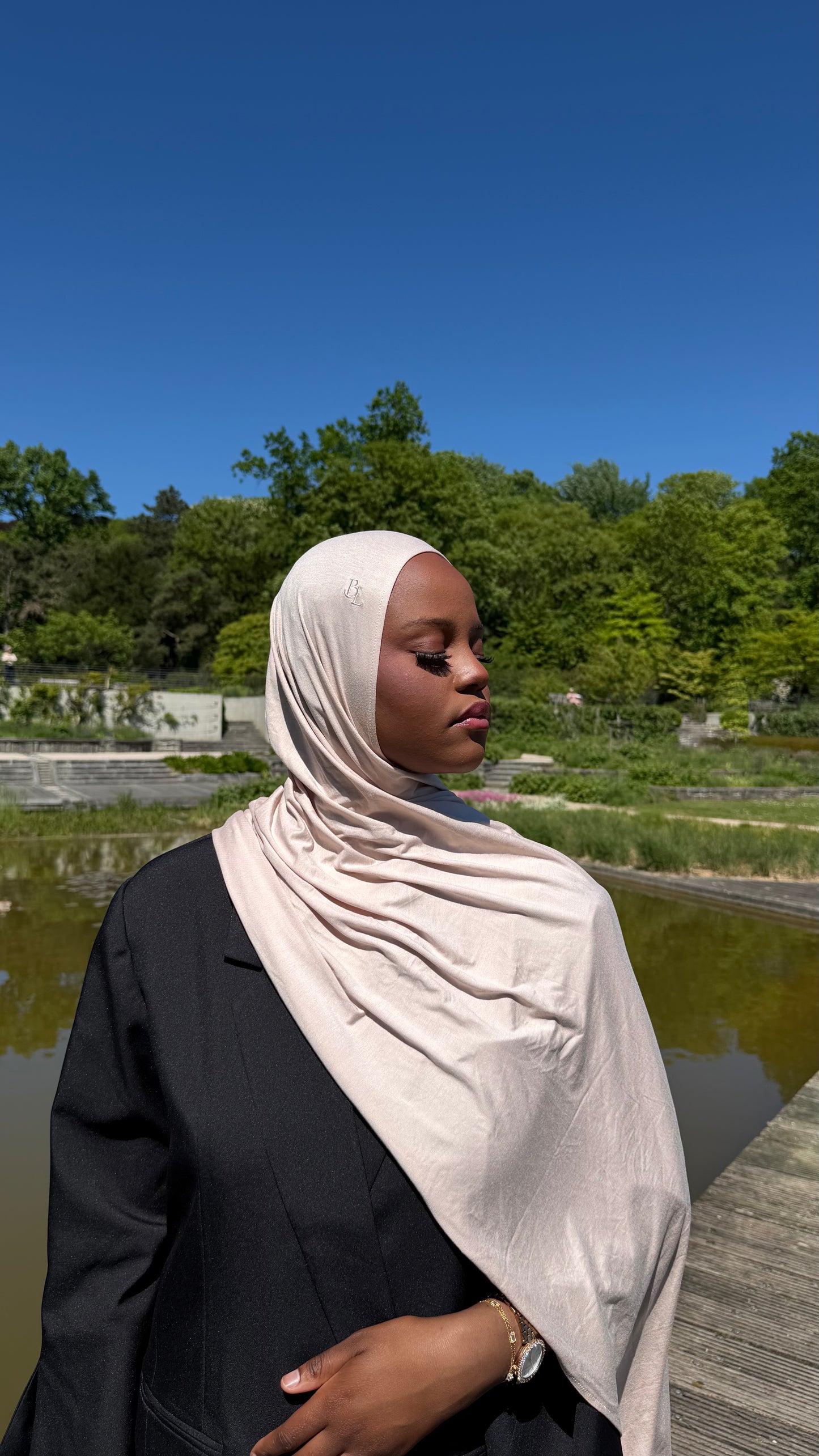 hijab a enfiler beige