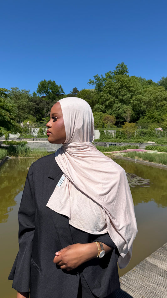 hijab a enfiler beige