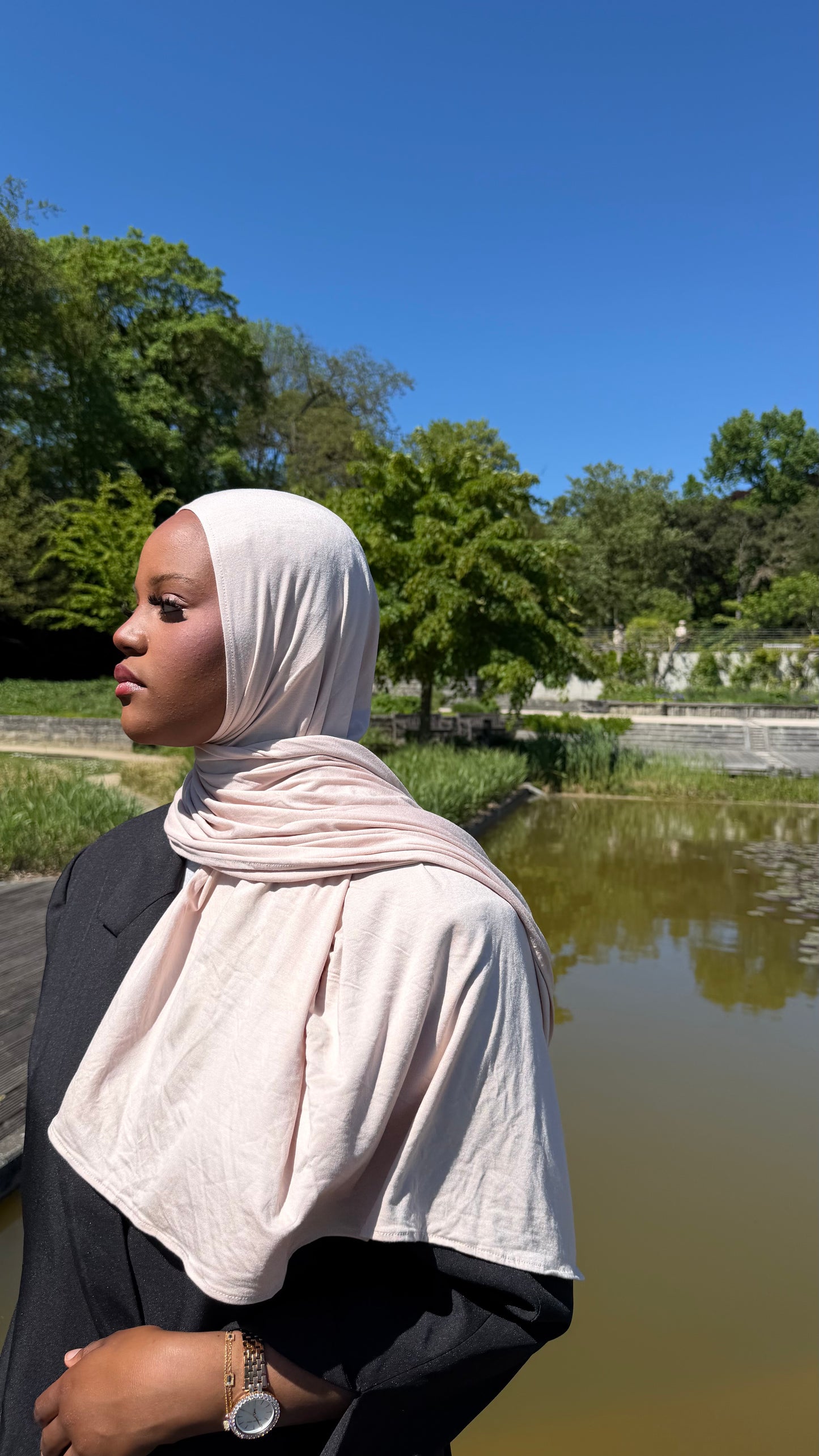 hijab a enfiler beige