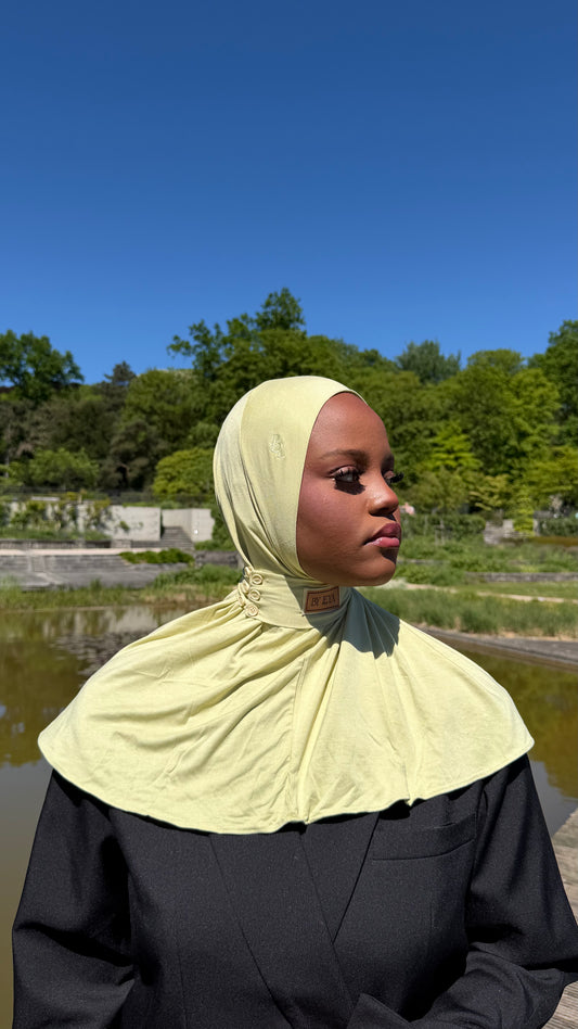cagoule jaune en bambou