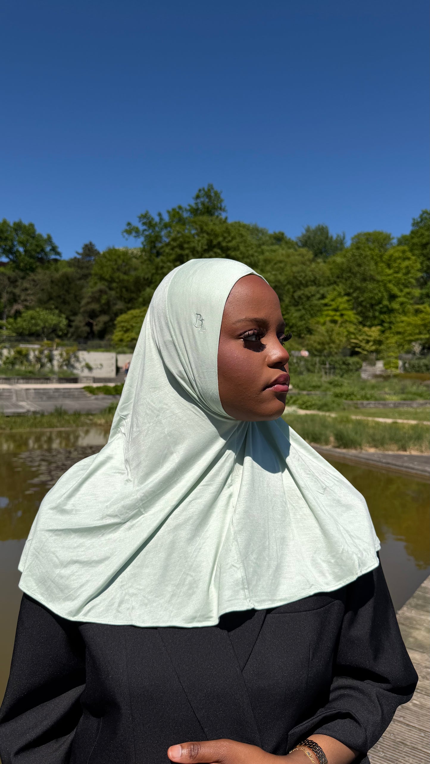 cagoule bambou vert pastel