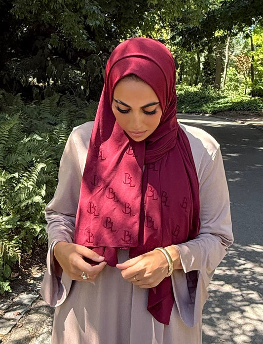 hijab bordeaux en flock
