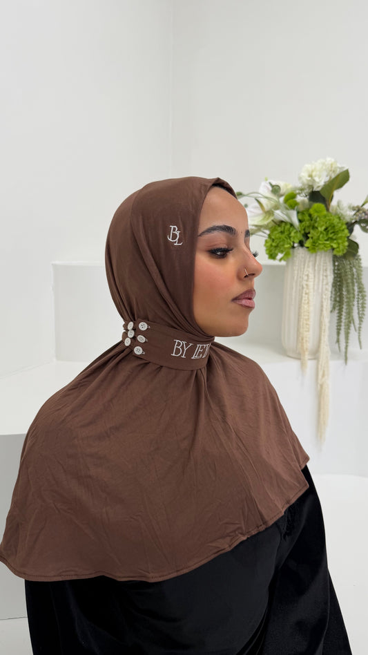 bonnet bambou en brun