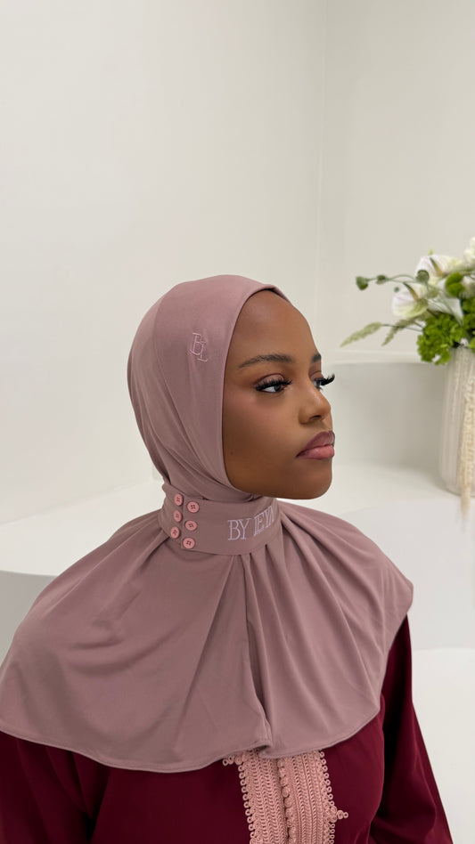 bonnet jersey premium en rose poudré