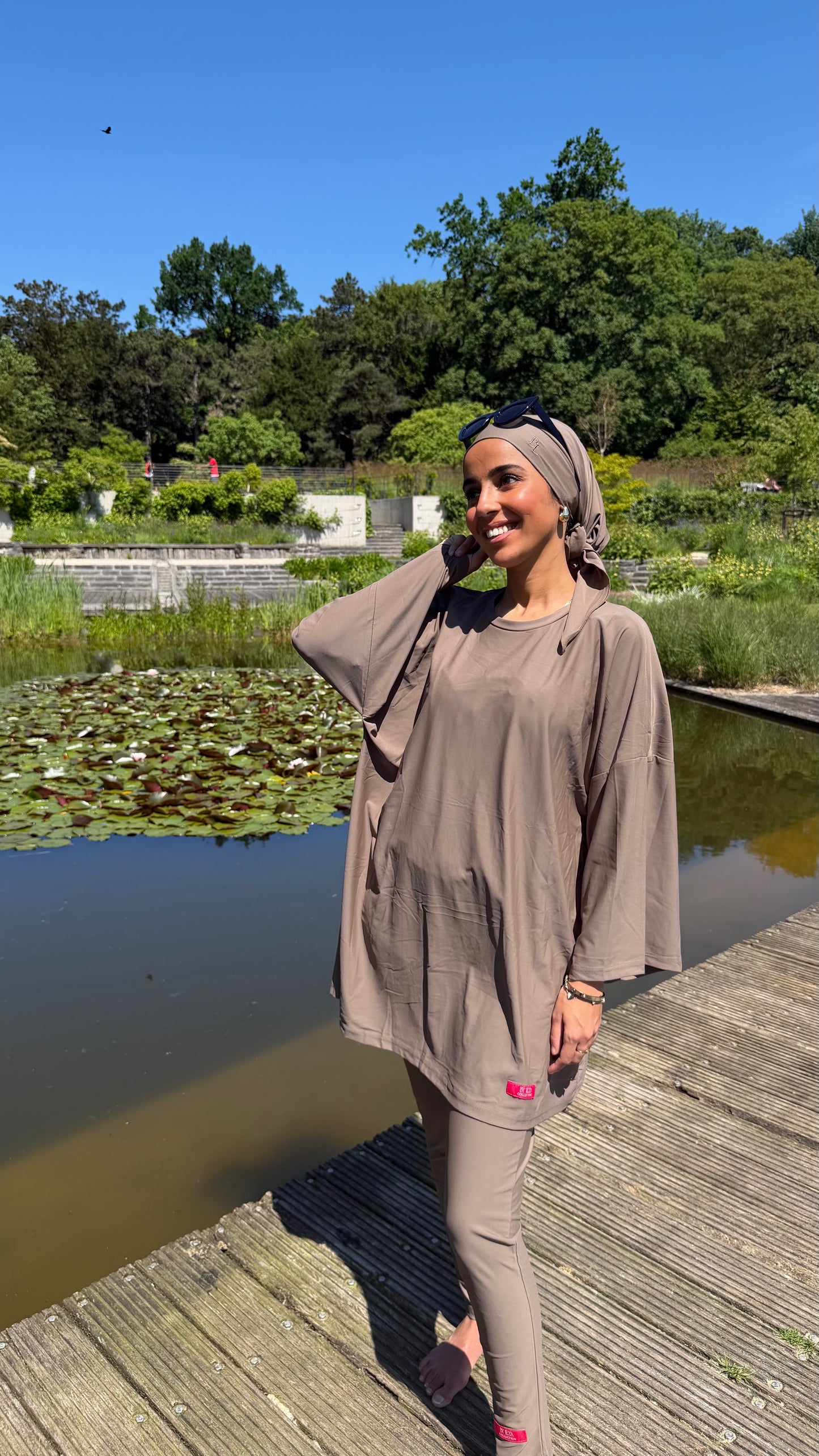 burkini (2 pièces) taupe