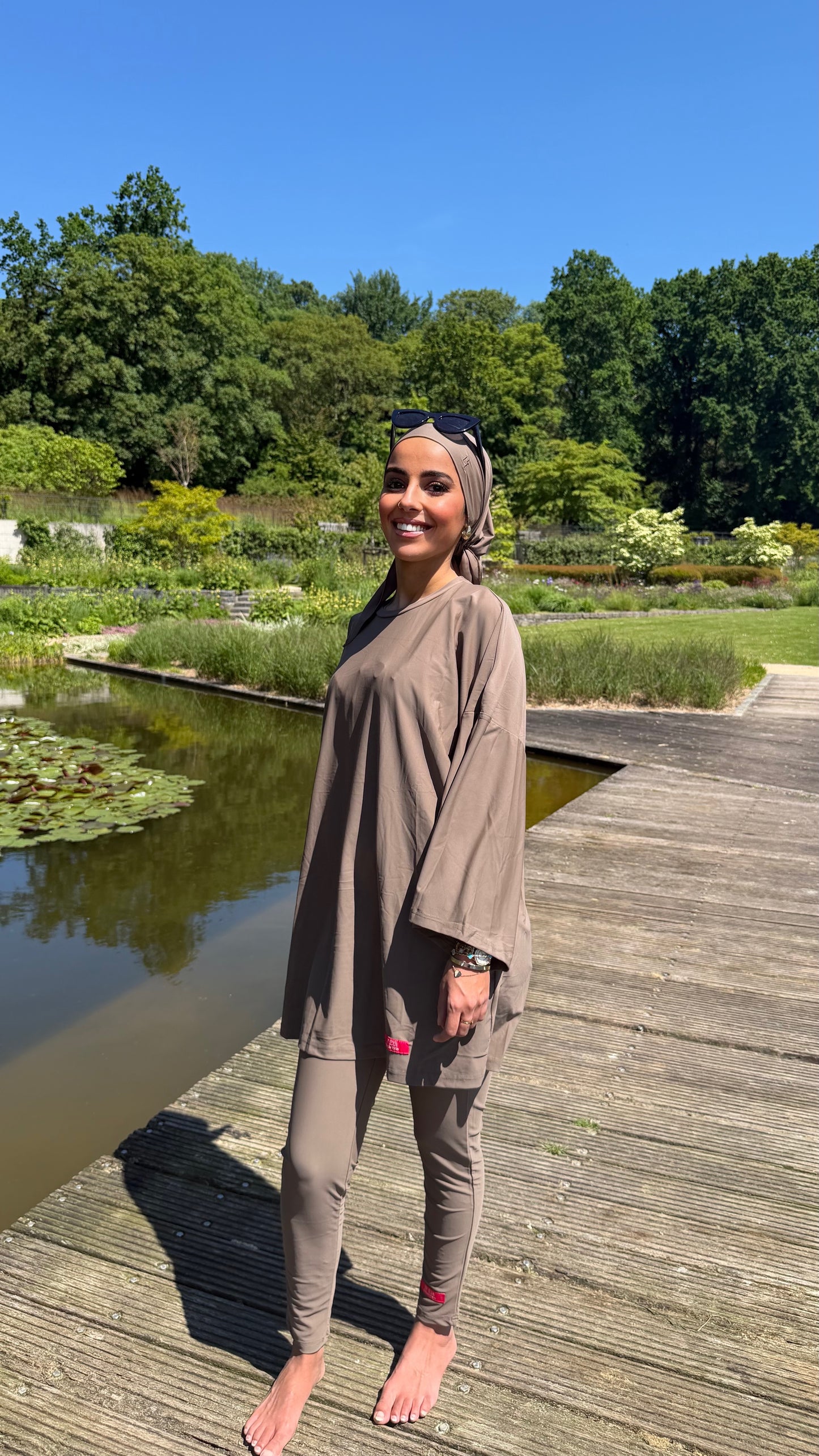 burkini (2 pièces) taupe